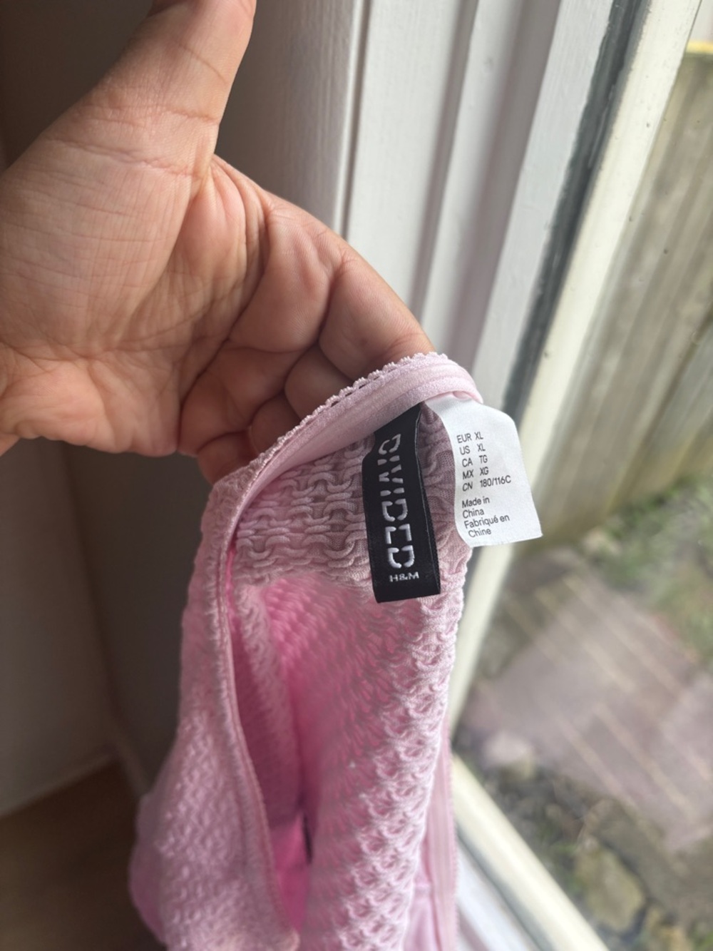 H&M Pink Corset Top XL Strapless Textured Bustier Chic Feminine - Picture 5 of 9